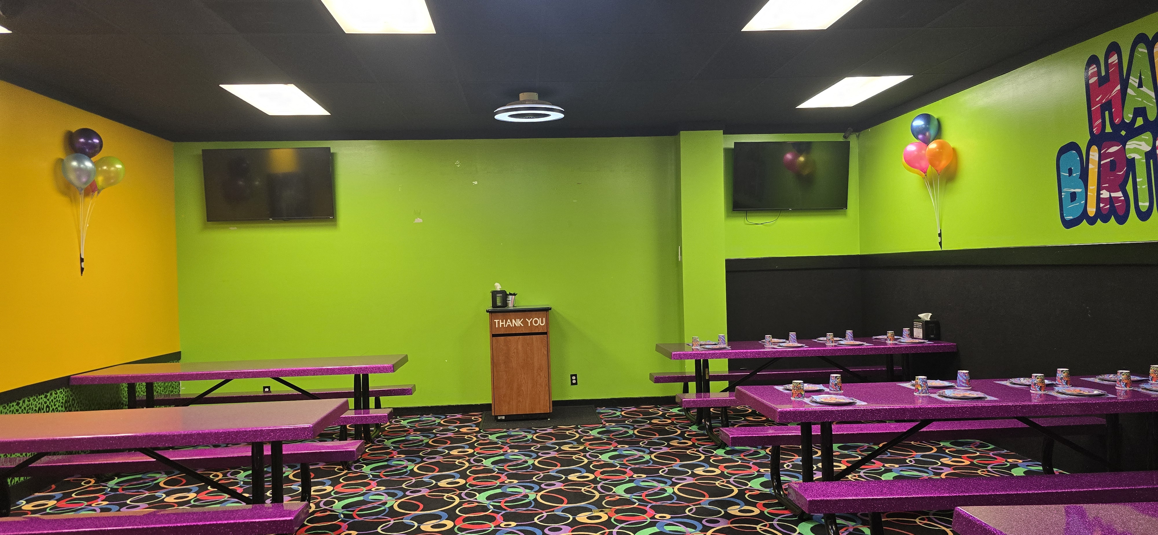 Roller City wide party room layout